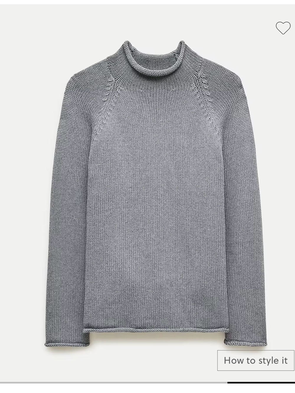J. Crew Men's Light Gray Turtleneck Knit Sweater